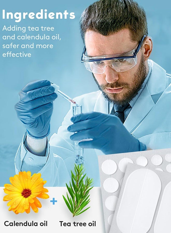 general Large Acne Pimple Patches, 5 Sizes 80 Patches for Large Breakouts, Acne Patches for Face, Chin or Body, Acne Spot Patch with Tea Tree & Calendula Oil, Hydrocolloid Bandages for Acne Skin - Image 4